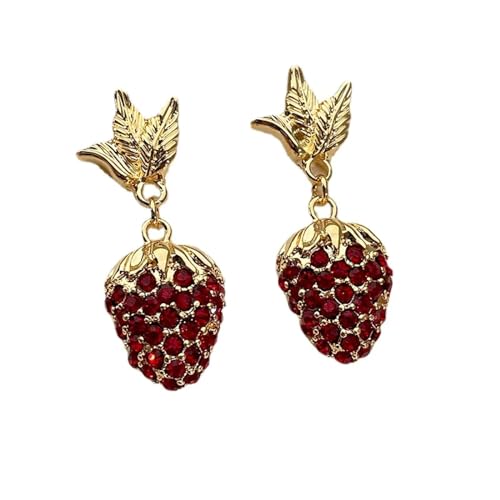 Ohrringe Ohrstecker Damen Schmuck Earrings Vintage Rote Erdbeere Ohrringe Für Mädchen Frauen Party Hochzeit von SiVaji