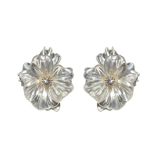 Ohrringe Ohrstecker Damen Schmuck Earrings Weiße Blumenohrringe Baumeln Ohrhänger Für Damen von SiVaji