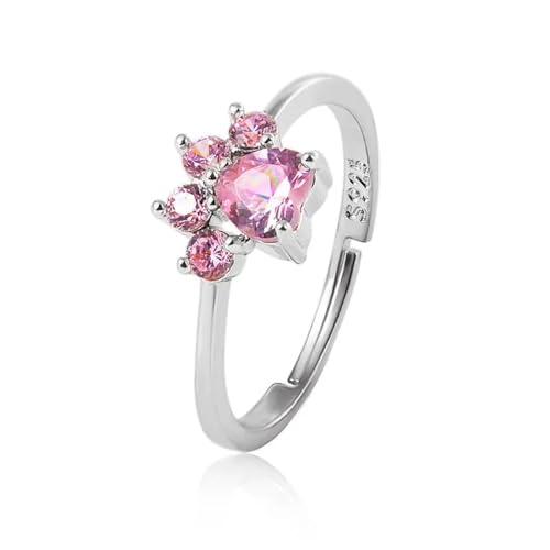 Ring Ringe Damen Bijouterie Herren Cartoon Verlobungsringe Für Frauen Rosa Ringe Weibliche Hochzeit Größenveränderbar Silber von SiVaji