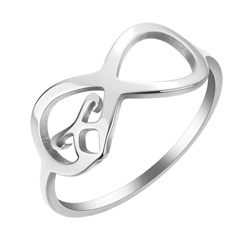 Ring Ringe Damen Bijouterie Herren Einfacher Engelskraftrunen-Stapelring Für Frauen Männer Minimalistisches Keltisches Silber von SiVaji