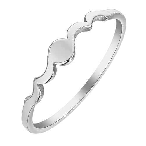 Ring Ringe Damen Bijouterie Herren Einfacher Mondphasenring Für Frauen Männer Sternbild Astronomie Silber von SiVaji