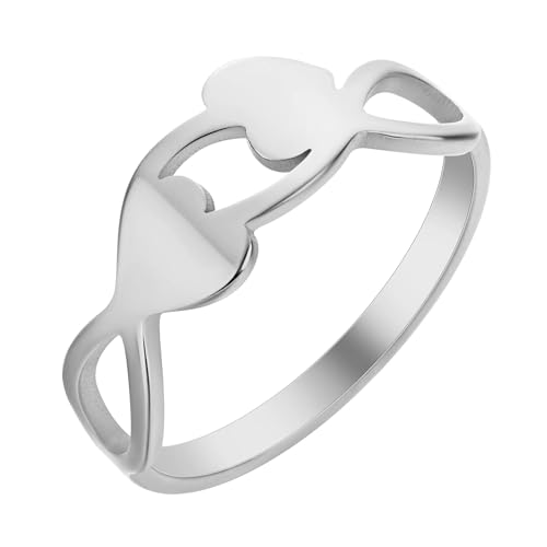 Ring Ringe Damen Bijouterie Herren Infinity Heart Band Daumenband Ring Für Hochzeit Verlobung Silber von SiVaji