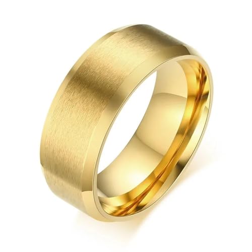 Ring Ringe Damen Bijouterie Herren Männer Ehering 8Mm In Schwarz Blau Gold Silber Farbe Glatt 13 R-004Gbild von SiVaji