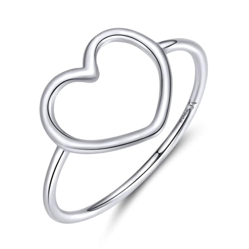 Ring Ringe Damen Bijouterie Herren Minimalist Heart Finger Rings For Women Wedding Engagement 9 Silver von SiVaji
