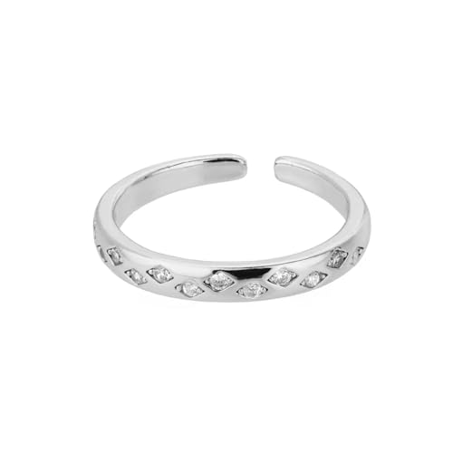 Ring Ringe Damen Bijouterie Herren Offene Ringe Für Frauen Geometrischer Twist Gewickelter Paarring Hochzeit In Der Größe Veränderbar Silberfarbe von SiVaji