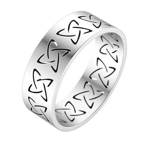 Ring Ringe Damen Bijouterie Herren Ring Für Frauen Männer Geometrischer Punk Einzigartige Hochzeit 7 Silber von SiVaji