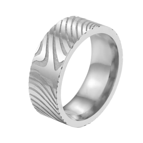 Ring Ringe Damen Bijouterie Herren Vintage Ring Für Männer Frauen Hochzeit Classic Simple 9 Zoll Silber von SiVaji