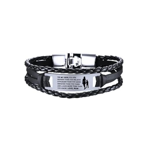 SiVaji Armband Armreif Schmuck Herren Frauen Bracelets Bracelet Jewellery Armbänder Punk Verstellbares Armband Hochzeit Schwarz-Lovemom-2 von SiVaji