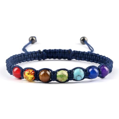 SiVaji Armband Armreif Schmuck Herren Frauen Bracelets Bracelet Jewellery Geflochtenes Hochzeitsarmband Heilende Armreifen Paar Yogakette Für Freund Blau von SiVaji