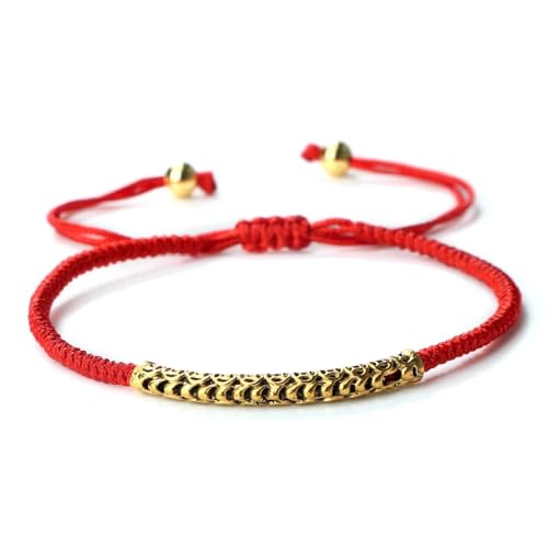 SiVaji Armband Armreif Schmuck Herren Frauen Bracelets Bracelet Jewellery Lange Handgemachte Armbänder Mehrfarbige Seilkette Geflochtene Armreifen Glückliche Frauen Männer Rot von SiVaji