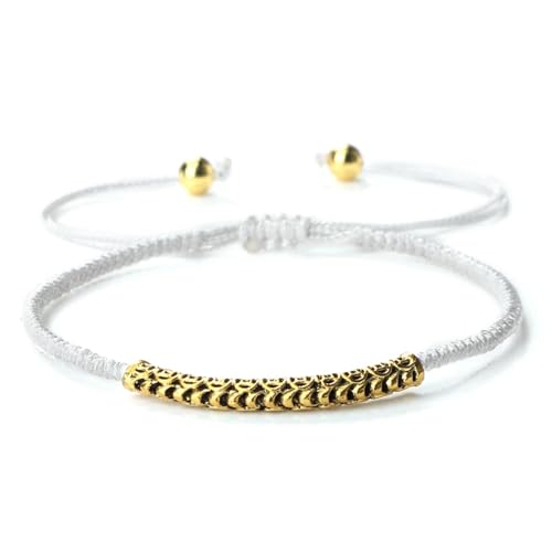 SiVaji Armband Armreif Schmuck Herren Frauen Bracelets Bracelet Jewellery Lange Handgemachte Armbänder Mehrfarbige Seilkette Geflochtene Armreifen Glückliche Frauen Männer Weiß von SiVaji