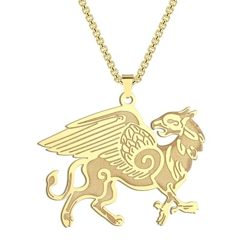 SiVaji Halskette Ketten Schmuck Herren Frauen Anhänger Necklace Anhänger Halskette Männer Halskette Hip Hop Punk Accessoires Gold von SiVaji