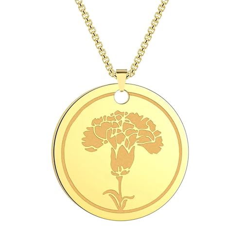 SiVaji Halskette Ketten Schmuck Herren Frauen Anhänger Necklace Blumenanhänger Charm Frauen Halskette Accessoires Für Mutter Gold von SiVaji