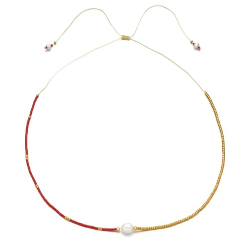 SiVaji Halskette Ketten Schmuck Herren Frauen Anhänger Necklace Halskette Perlen Hochzeit Für Frauen Mädchen -27 von SiVaji