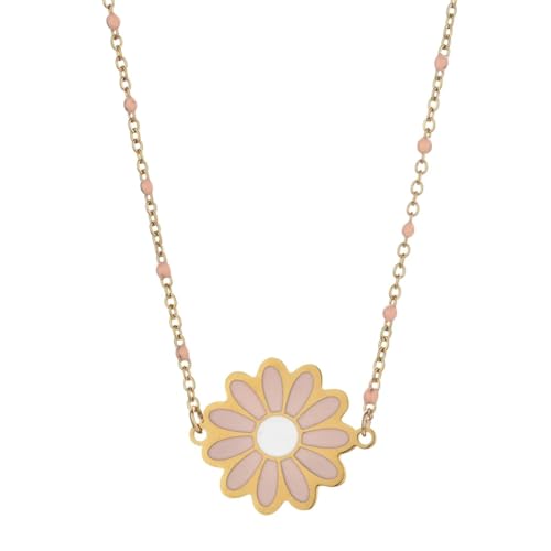 SiVaji Halskette Ketten Schmuck Herren Frauen Anhänger Necklace Sonnenblumen Halsketten Anhänger Für Frauen Halsketten Xn110-Pink von SiVaji