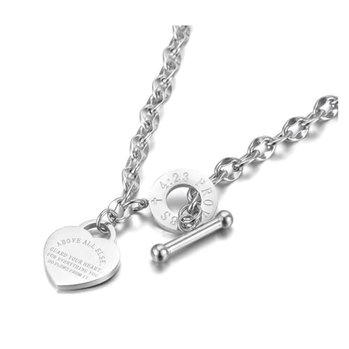 SiVaji Halskette Ketten Schmuck Herren Frauen Anhänger necklace Neo-Gothic Liebesherz Charm Anhänger Halsketten für Frauen Religiöse Bibel Sprüche Kette Halskette Stahlfarbe SiVaji Halskette Ketten Schmuck Herren Frauen Anhänger necklace Neo-Gothic Liebesherz Charm Anhänger Halsketten für Frauen Religiöse Bibel Sprüche Kette Halskette Stahlfarbe von SiVaji