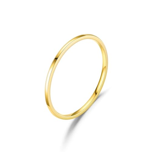 SiVaji Ring Ringe Damen Bijouterie Herren 2Mm Paar Ring Glatter Einfacher Fingerring Für Frauen Und Männer Männer 12 Gold von SiVaji