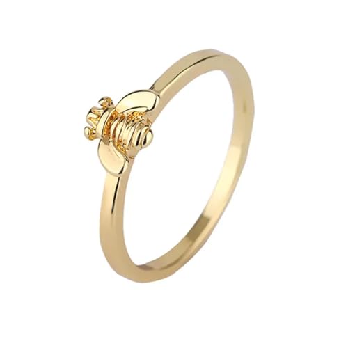 SiVaji Ring Ringe Damen Bijouterie Herren Biene Geschlossener Mund Ring Frauen Für Party Hand 9 Gold von SiVaji