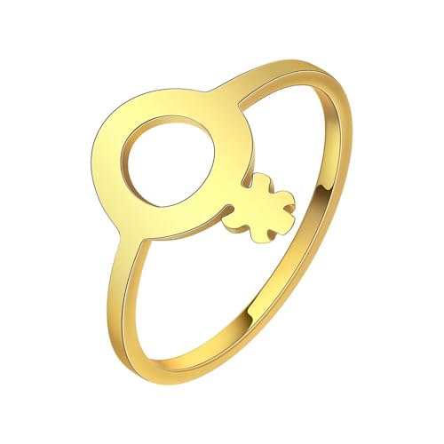 SiVaji Ring Ringe Damen Bijouterie Herren Lovely Cats Kätzchen Ring Für Frauen Männer Einfaches Tier 8 Gold von SiVaji