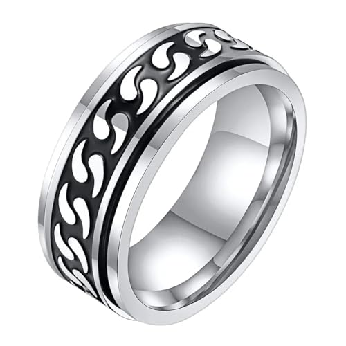 SiVaji Ring Ringe Damen Bijouterie Herren Punk Vintage Spinnerring Für Herren Drehbar 12 18504 von SiVaji