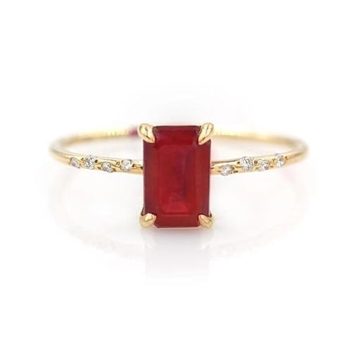 SiVaji Ring Ringe Damen Bijouterie Herren Retro Rot Grün Rosa Ringe Zeigefinger Ring Für Frauen Eheringe 6 A von SiVaji