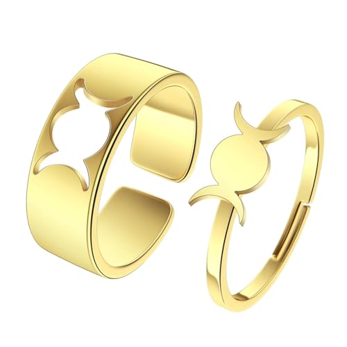 SiVaji Ring Ringe Damen Bijouterie Herren Verstellbarer Ring Für Männer Minimalistisches Jubiläum Gold von SiVaji