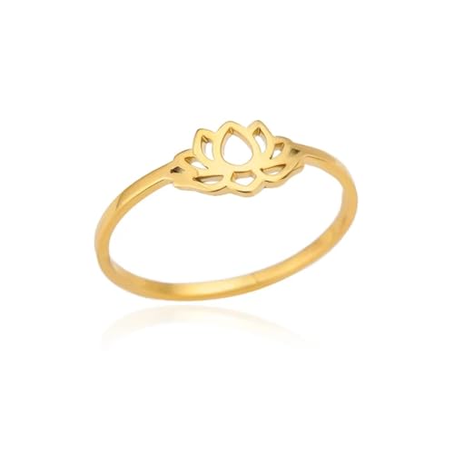 SiVaji Ring Ringe Damen Bijouterie Herren Vintage Hohle Blumenringe Für Frauen Männer Ring Ästhetische Eheringe Boho Größe7 Jz3919G-7 von SiVaji