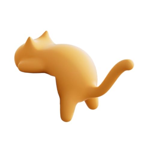 SiaBiced Taschenhalter Als Selbstklebender Klebehaken Schreibtischhaken Und Aufhänger in Form Einer Katzen Figur Aus Pp Material Platzsparend für Taschen für, Gelb von SiaBiced