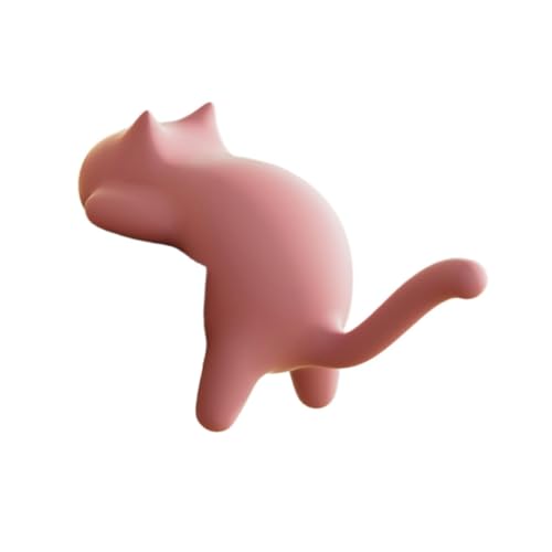 SiaBiced Taschenhalter Als Selbstklebender Klebehaken Schreibtischhaken Und Aufhänger in Form Einer Katzen Figur Aus Pp Material Platzsparend für Taschen für, Rosa von SiaBiced