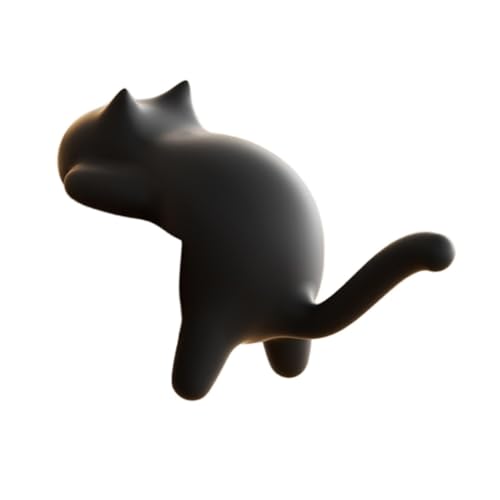 SiaBiced Taschenhalter Als Selbstklebender Klebehaken Schreibtischhaken Und Aufhänger in Form Einer Katzen Figur Aus Pp Material Platzsparend für Taschen für, Schwarz von SiaBiced