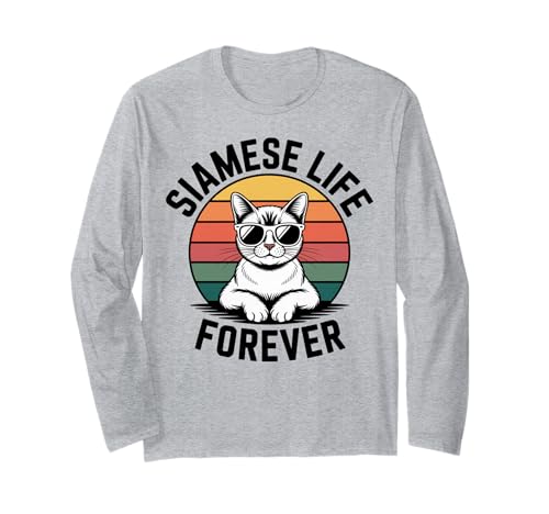 Siamesisches Leben Katze Männer Frauen Kinder Geschenk Langarmshirt von Siamese Life Forever