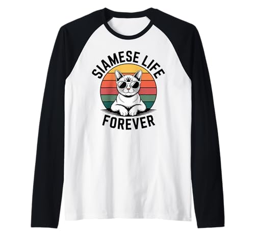 Siamesisches Leben Katze Männer Frauen Kinder Geschenk Raglan Siamesisches Leben Katze Männer Frauen Kinder Geschenk Raglan von Siamese Life Forever