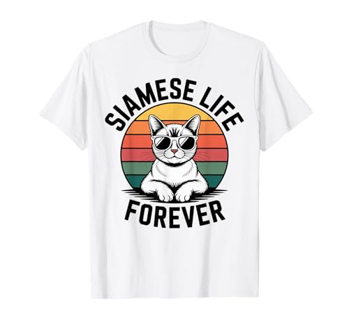Siamesisches Leben Katze Männer Frauen Kinder Geschenk T-Shirt Siamesisches Leben Katze Männer Frauen Kinder Geschenk T-Shirt von Siamese Life Forever