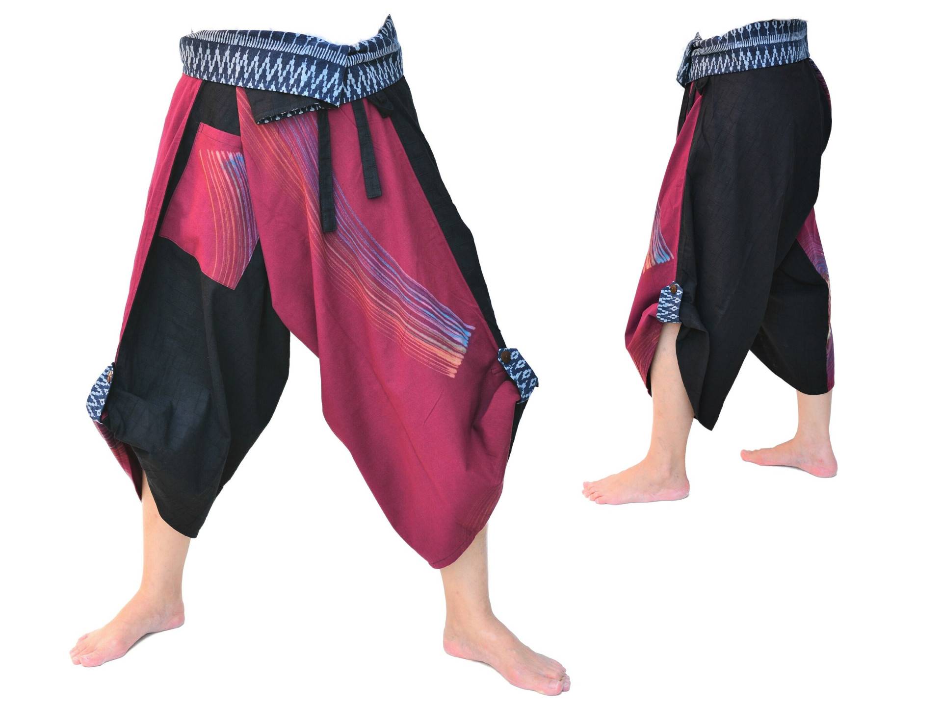 Yogahose Haremshose Damen Und Herren Samurai Style Aus 100% Baumwolle von SiamroseDesign