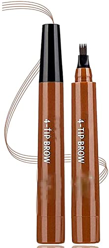 4 Points Multi-Used Waterproof Eyebrow Beard Filling Pen Kit for Man Woman, 4 Points Eyebrow Pen, Creates Natural Looking Brows, Suit for Man & Women (Light Brown) von Siapodan
