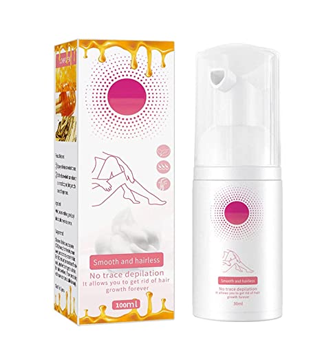 Bienenwachs-Haarentfernungs-Mousse, sanftes Bienenwachs-Haarentfernungs-Mousse, Gentle Beeswax Hair Removal Mousse, für Männer und Frauen, Beine, Hände, Arme, Achselhöhlen (100ml) von Siapodan