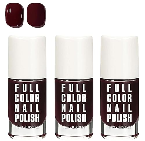 Cherry Mocha Gel Polish, 2024 New Cherry Mocha Nail Polish Gel, Dark Red Nail Polish, Gel Nail Polish Cherry Mocha For Nail Art Diy, Red Gel Polish Set (3pcs) von Siapodan