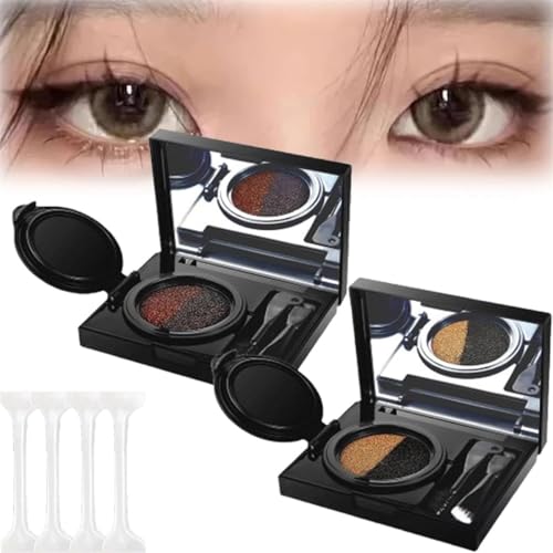 Eyebrow & Eyeliner Cream with Stamp, 2 in 1 Waterproof Brow Powder & Eyeliner Cream with Double Ended Brush, Multi-functional Eyeliner Stamp,Waterproof and Smudge-proof (mix, one size) von Siapodan
