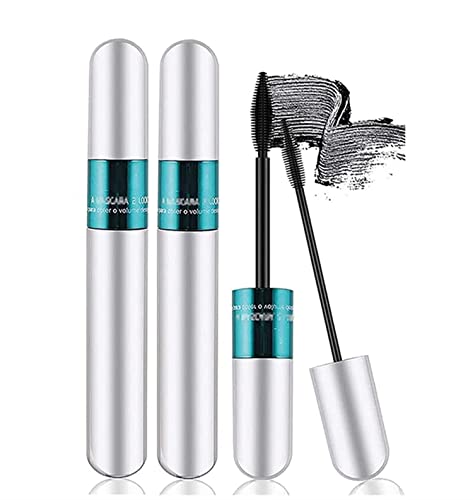 Lash Cosmetics Vibely Mascara, 4D Silk Fiber Eyelash Mascara, Extra Long Thick & Voluminous Lash Mascara, 2 in 1 Mascara for Natural Lengthening & Thickening Effect (2pcs) von Siapodan