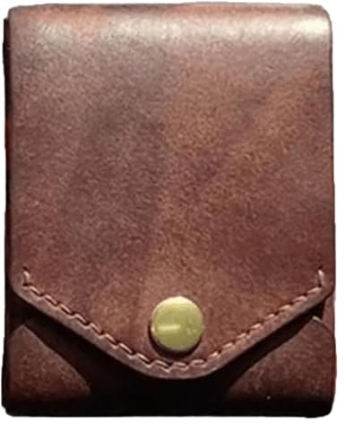 Multifunctional Compact Wallet,Handmade Leather Card Holder/Wallet,PU Leather ID Badge Card Holder Wallet with Built-in Pen Slot, Premium Leather Slim Money Clip for Men von Siapodan