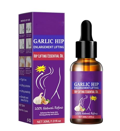 Siapodan Garlic Hip Butt Buttocks Enlargement Lifting Essential Oil Fast 30ml - Hip Lift Up Essential Oil - Butt Firming Enhancement Essential Oil for Women - Lifting Fast (1pcs) von Siapodan