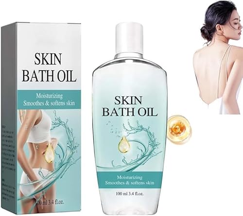 Siapodan Skin Bath Oil for Women with Jojoba Oil, Vitamin E, Hautbadöl für Frauen mit Jojobaöl, spendet Feuchtigkeit, erbessert trockene Haut, beruhigendes Badeöl für alle Hauttypen (1pcs) von Siapodan