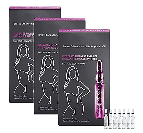 Tlopa Brustvergrößerung Lift Ampullen Öl, Stillfüllung ätherisches Öl, Breast Filling Essential Oil, Brustvergrößerung Creme schnelles Wachstum für Frauen (3Boxes) von Siapodan