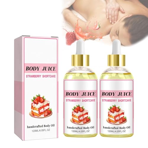 Wildpluz Body Juice Oil Strawberry Shortcake, Body Juice Oil Scent Strawberry Wild Plus, Wild Plus Body Juice Oil, Handcrafted Body Oil for Women (2pcs) von Siapodan