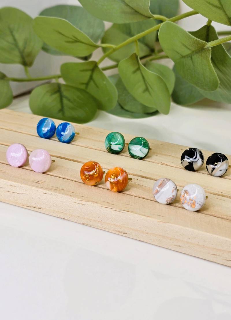 Siara Maxi Ohrstecker/Ohrringe Aus Polymerton Mit 24K Vergoldeten Ohrsteckern von SiaraClayArt