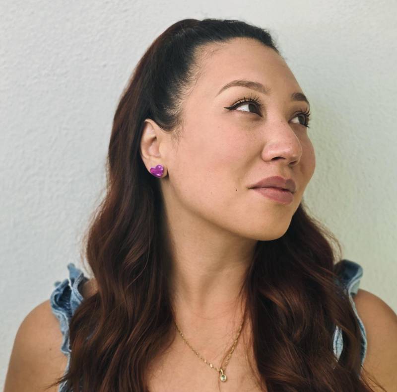 Siara Purple Heart Stecker/Ohrringe Aus Polymerton Mit 24K Vergoldeten Ohrsteckern Siara Purple Heart Stecker/Ohrringe Aus Polymerton Mit 24K Vergoldeten Ohrsteckern von SiaraClayArt