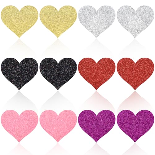 Sibba 12 Stück Nippelabdeckung Damen Nipple Cover Dünne Selbstklebende Brustwarzenabdeckungen Nippel Cover Aufkleber Nippelpads Nippelaufkleber Frauen Rave Party Brustabdeckungen Brustpasties Herzform Sibba 12 Stück Nippelabdeckung Damen Nipple Cover Dünne Selbstklebende Brustwarzenabdeckungen Nippel Cover Aufkleber Nippelpads Nippelaufkleber Frauen Rave Party Brustabdeckungen Brustpasties Herzform von Sibba
