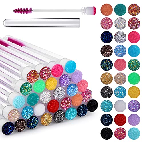 Sibba 30 Stück Spulies Wimpernpinsel Kristall Mascara Applikatoren Augenwimpern Extensions Pinsel Diamant Tubes Zauberstäbe Make-up Supplies von Sibba