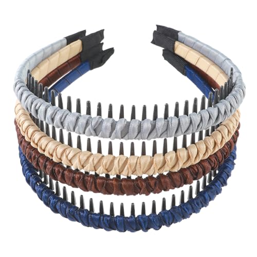 Sibba 4 Stück Haarreifen für Damen Haarbänder Rutschfestes Stirnband mit Anti-rutsch Kunststoff Kamm Zähne Make Up Haarreif Hoop-Clips Mode Stirnband Kopfbedeckung für Outdoor Fitness Sports Yoga Sibba 4 Stück Haarreifen für Damen Haarbänder Rutschfestes Stirnband mit Anti-rutsch Kunststoff Kamm Zähne Make Up Haarreif Hoop-Clips Mode Stirnband Kopfbedeckung für Outdoor Fitness Sports Yoga von Sibba