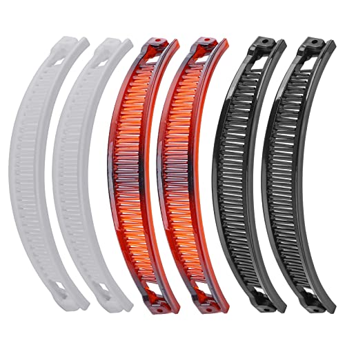 Sibba 6 Stück Bananen-Haarspangen Fischschwanz-Haarkämme Pferdeschwanz-Bananen-Clips Haarschmuck für Damen Mädchen von Sibba